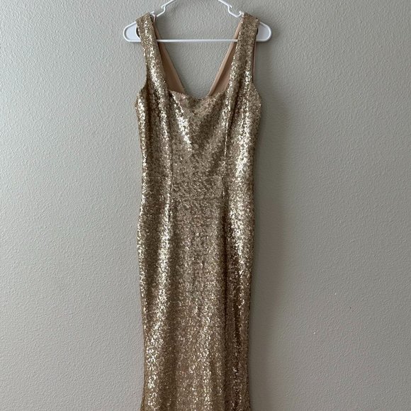 Dress The Population Raven Sequin Gown Dress Size M - Picture 1 of 10